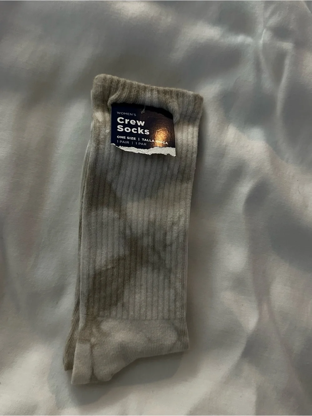 Gray/Tan Tie Dye Socks